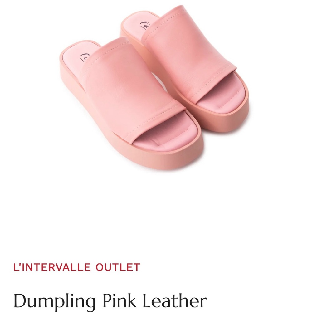 L'INTERVALLE Pink Leather Mules